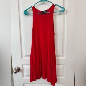 Red summer dress. Has pockets. Loose fitting. XS
